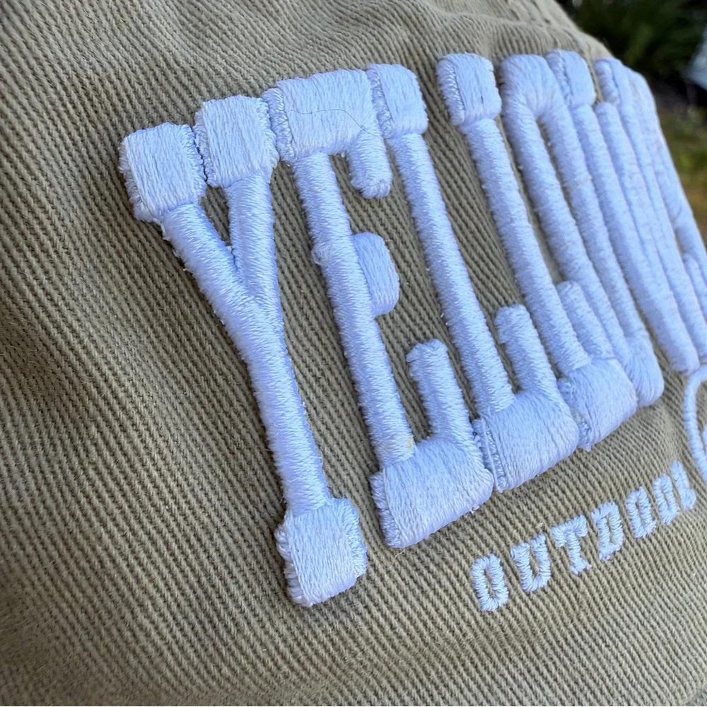 Yellowstone National Park Strapback Dad Hat Khaki Embroidered Bison